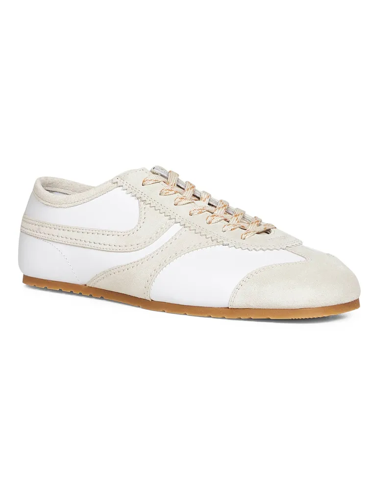 Dries van Noten Men's Sneakers White Nappa Leather Calf Trainers White