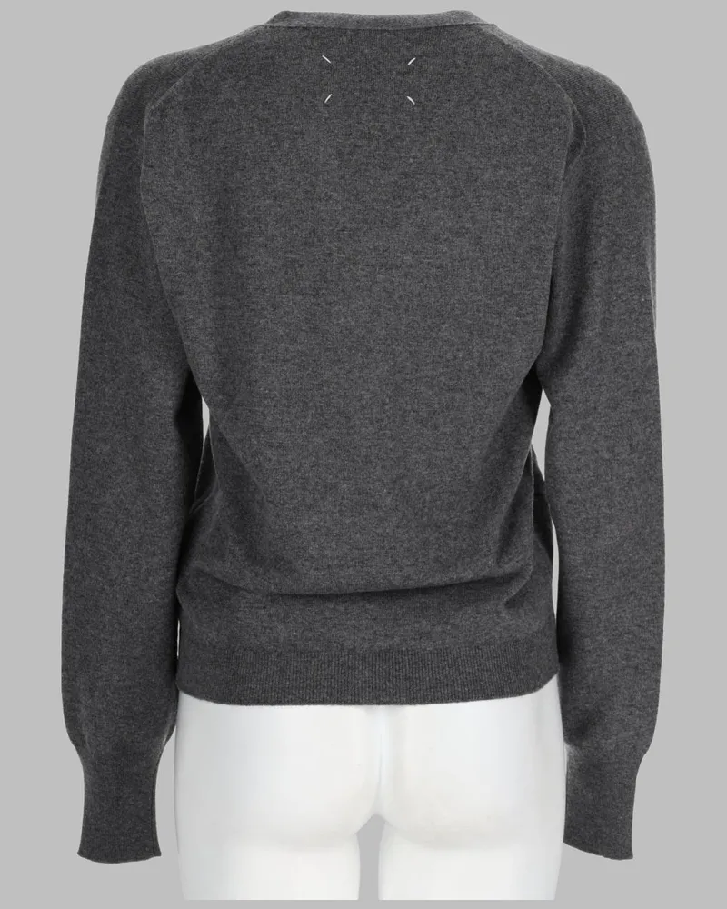 Maison Margiela Virgin Wool Cardigan — Gray Gray
