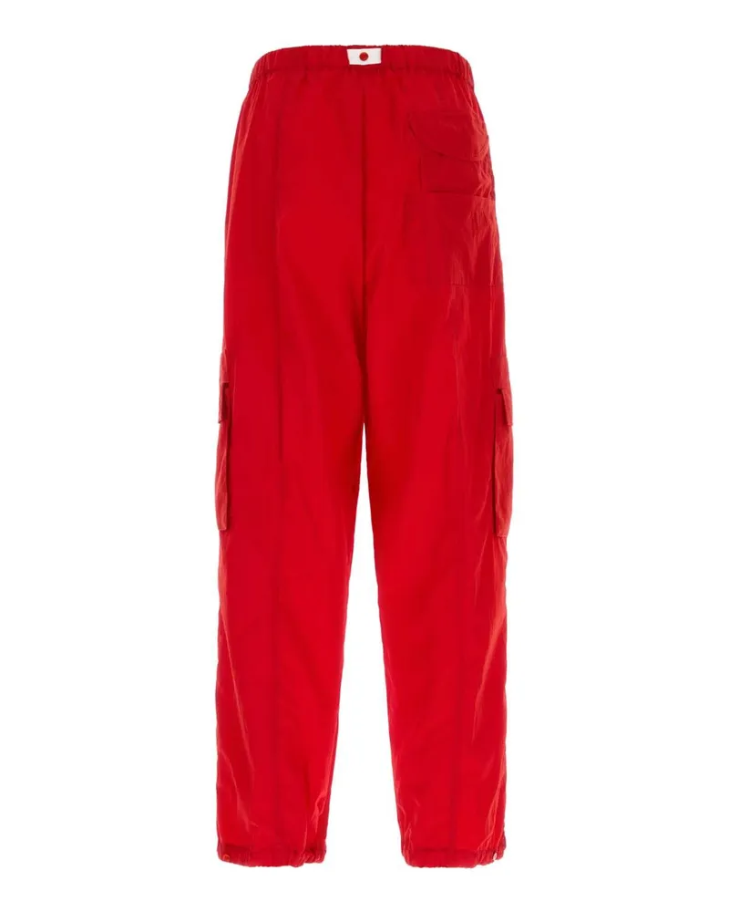 Fendi Men's Red Nylon Joggers Ortensia Exterior: Pantaloni Red