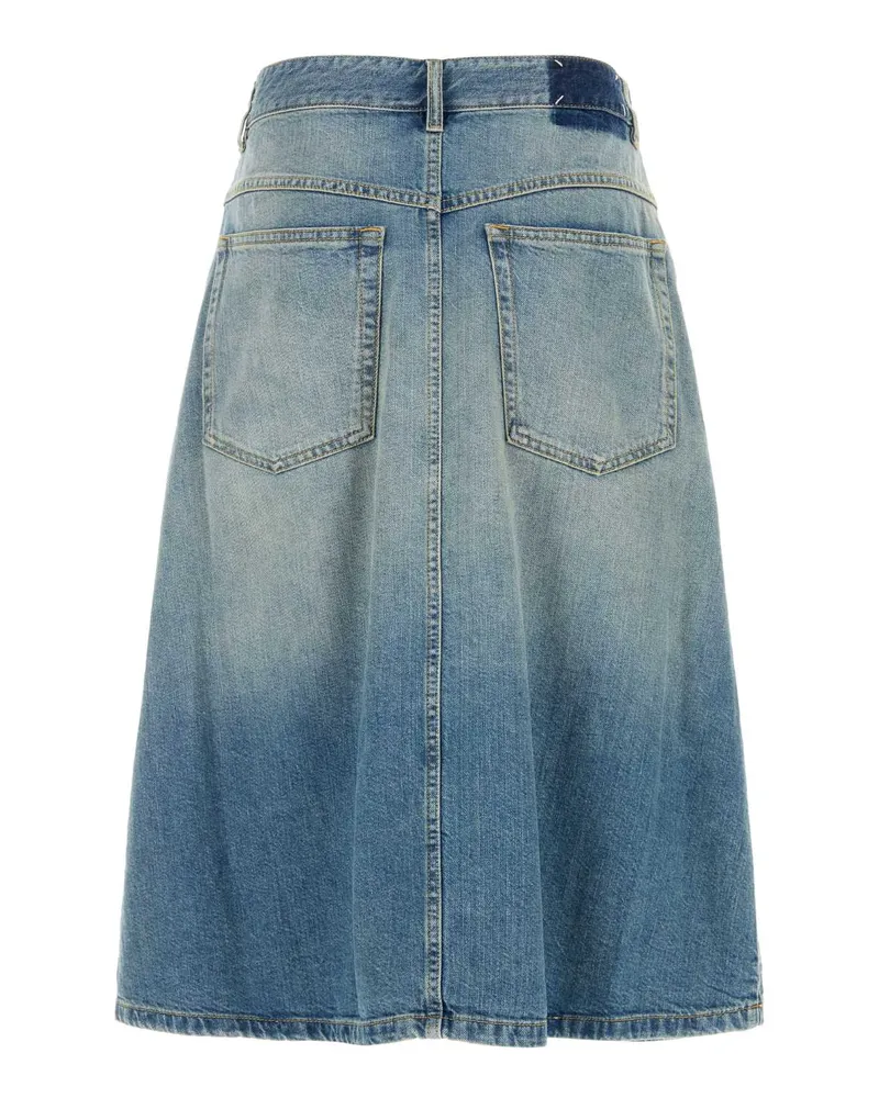 Maison Margiela Women's Denim Skirt Oldblue Exterior: Cotton Gonne Blue