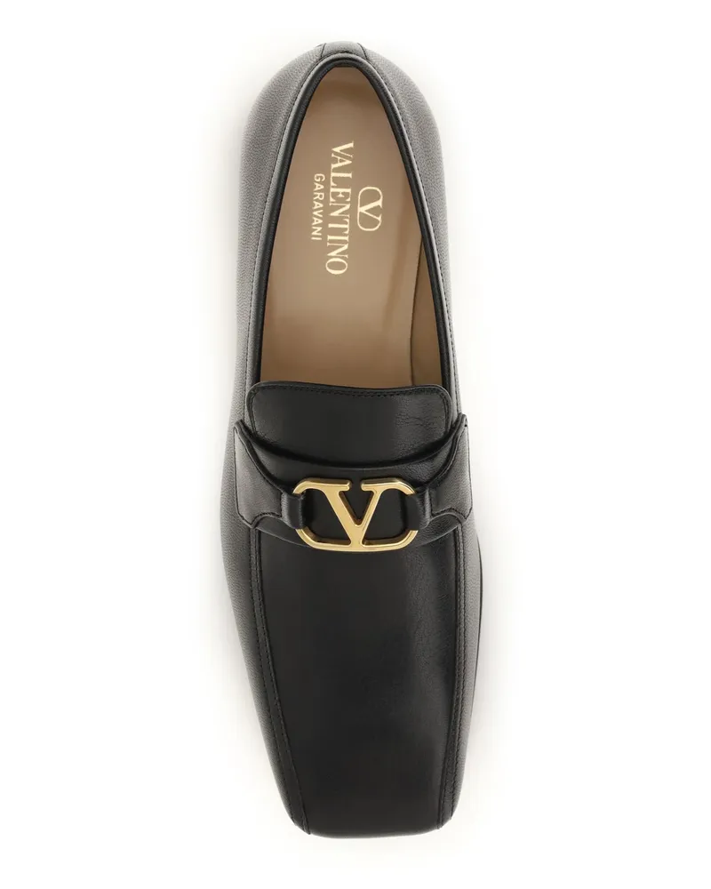Valentino Garavani Men's Goat Vlogo Loafers Nero Goatskin-Hircus Goatskin Goatskin/hircus Black