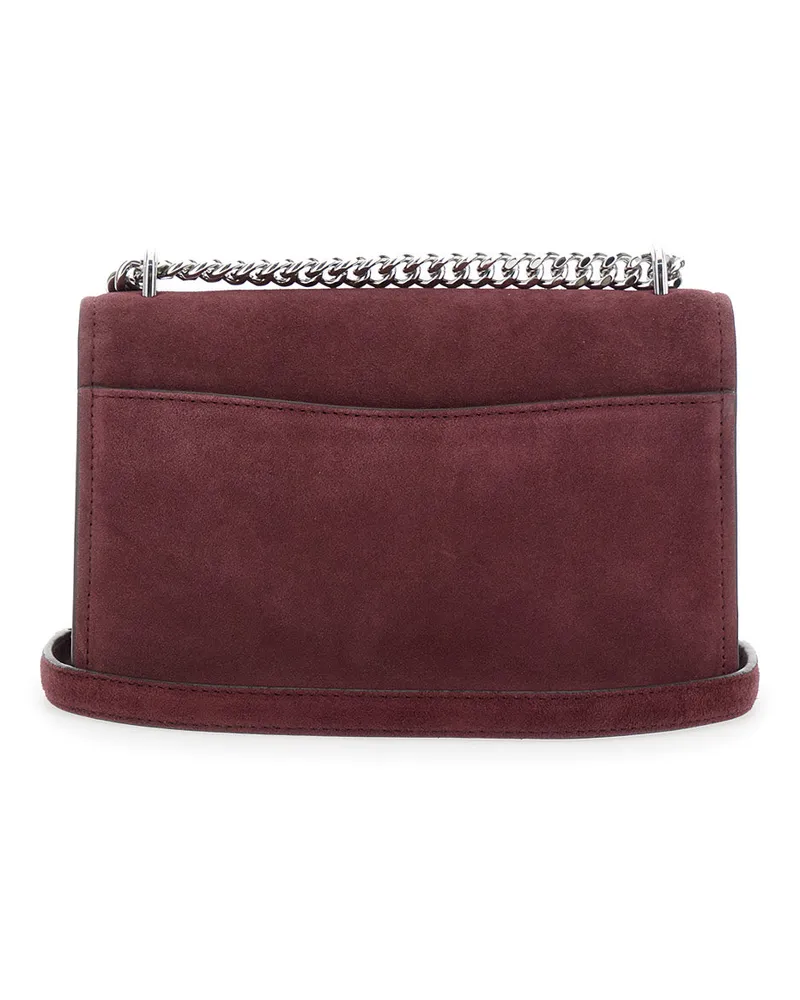 Michael Kors Women's Bordeaux Shoulder Bag With Chain Strap Cow Burgundy