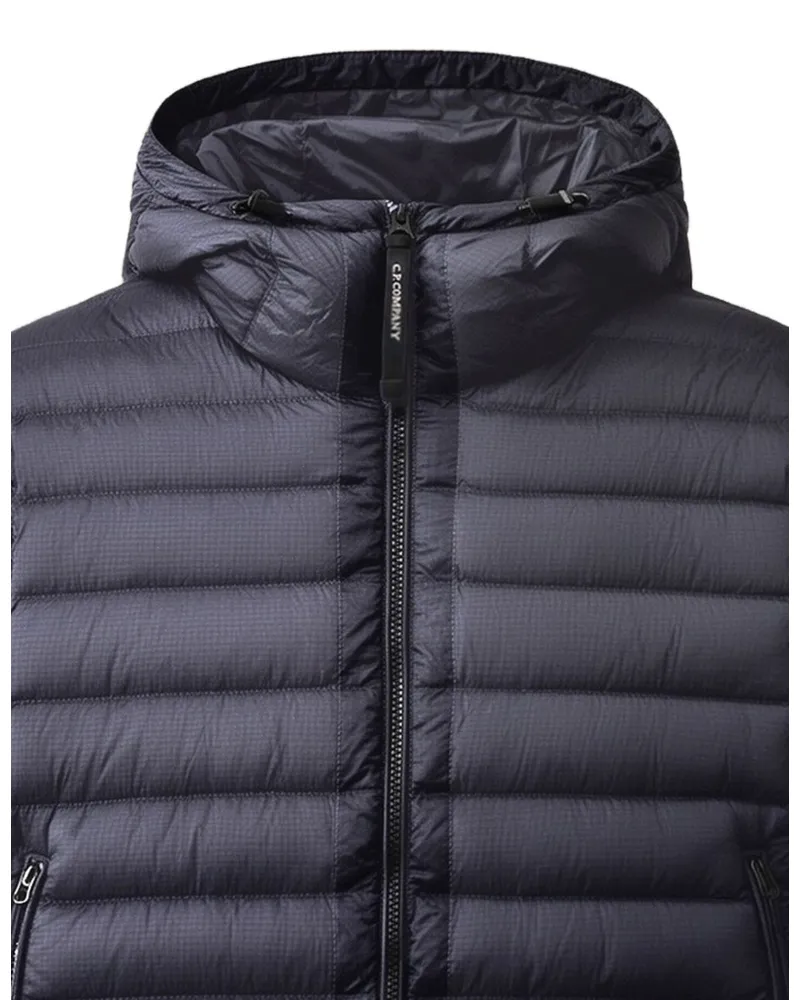 C.P. Company Padded Logo Down Jacket — Black Black