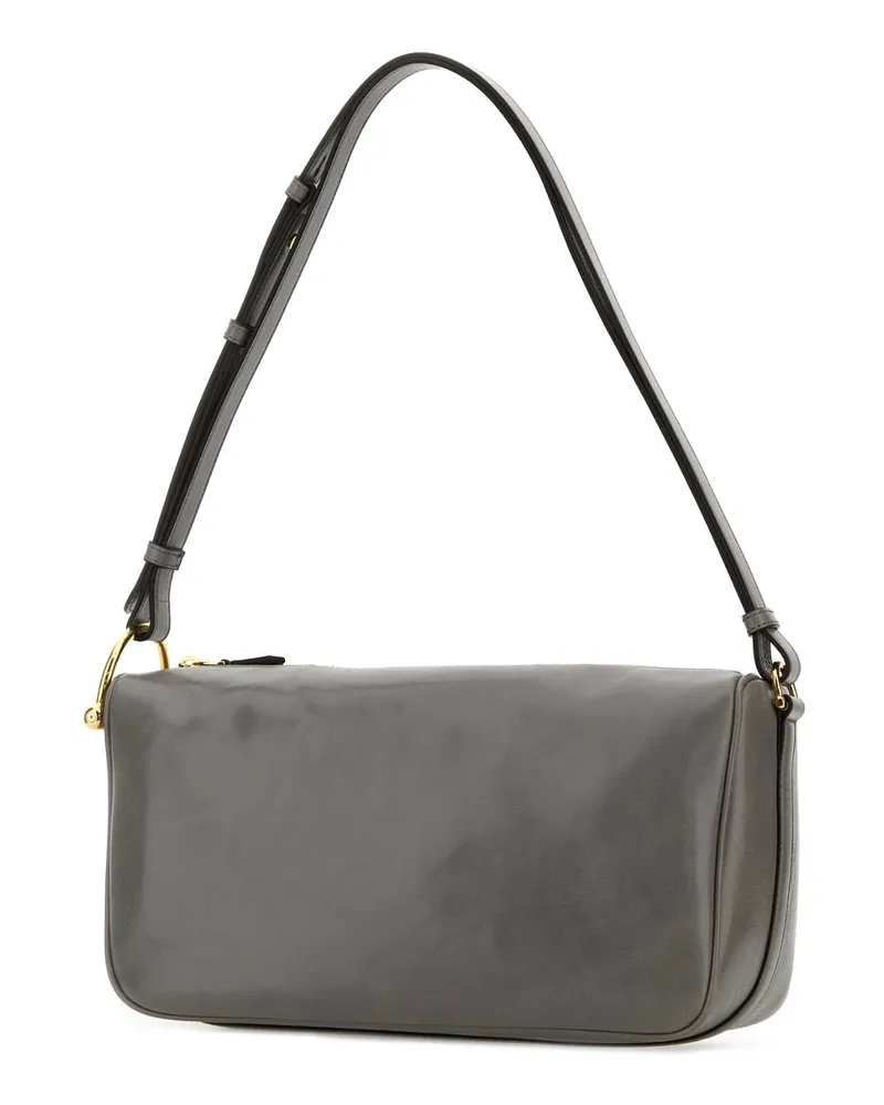 Gucci Women's Grey Leather Shoulder Bag Dustygrey Calf Skin Borse A Mano Gray