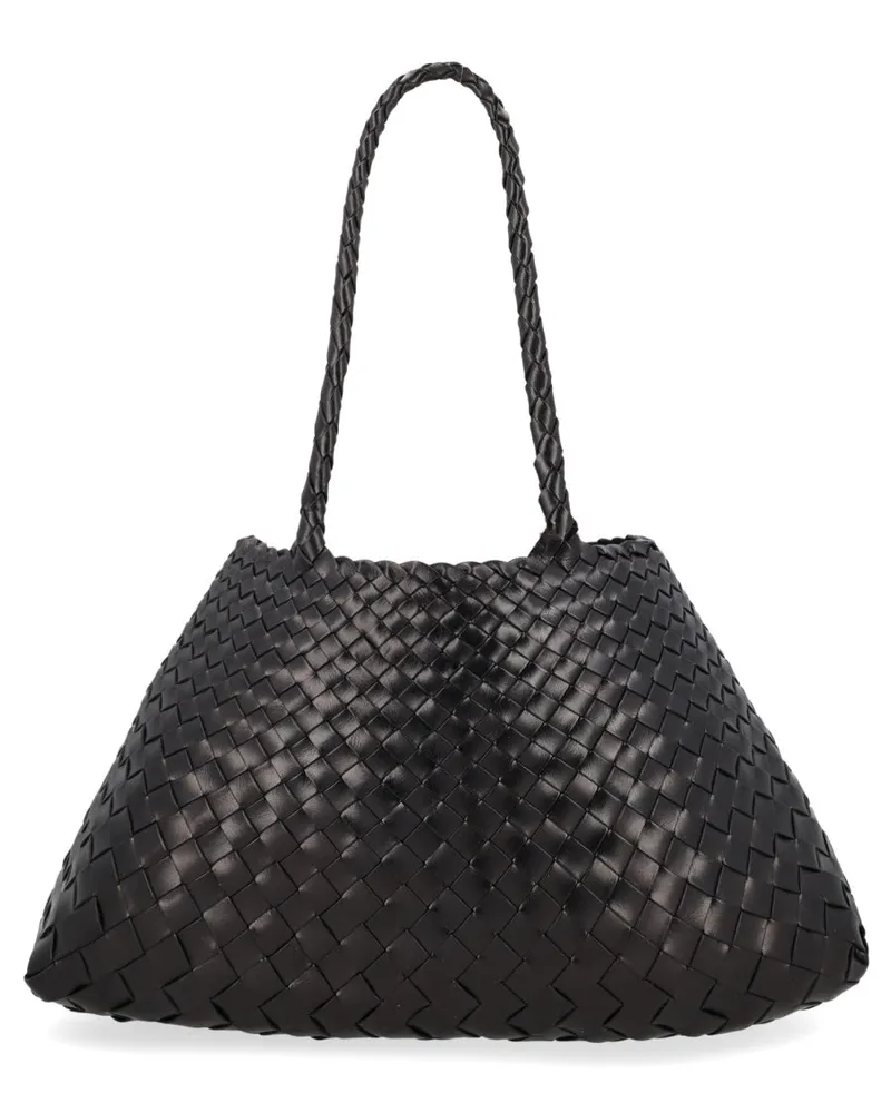 Dragon Diffusion Women's Shoulder Bag Santa Croce Black Leather Black
