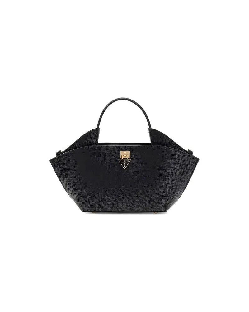 Guess Women's Tote Black Polyurethane Tote-bags Black