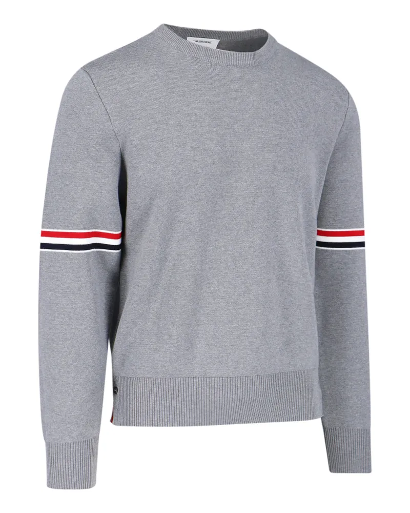Thom Browne Men's Sweaters Grey Cotton Gray