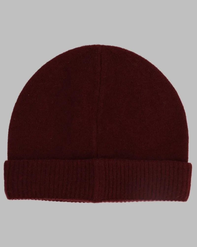 Emporio Armani EM002697_AF18244UA331 Ribbed Cashmere Beanie — Burgundy Burgundy