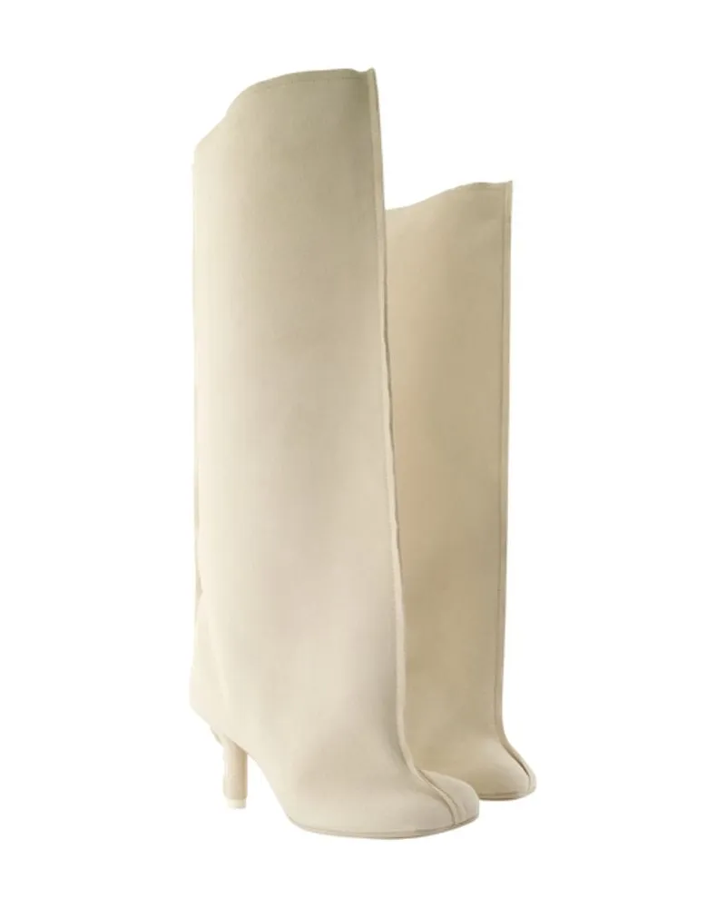 Maison Margiela Calfskin Leather Boot — Beige Beige