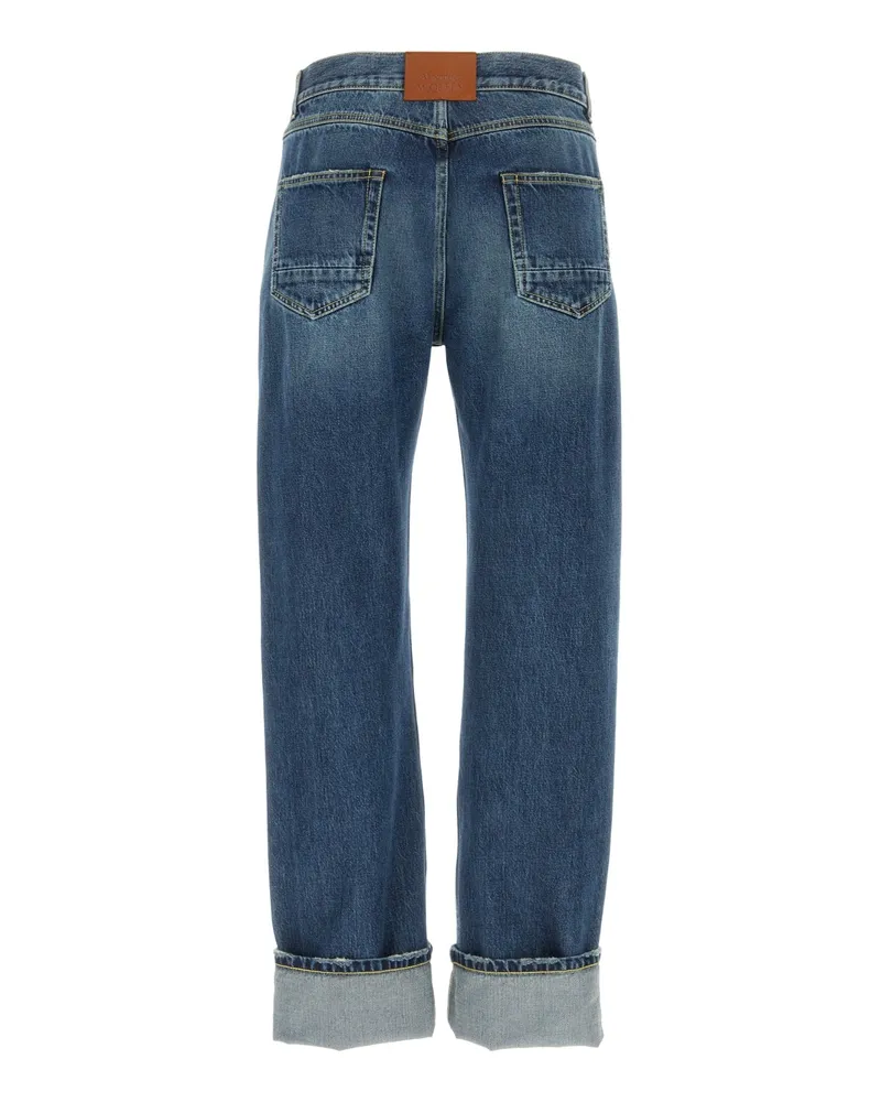 Alexander McQueen Bluewashed T Cotone Jean Blue