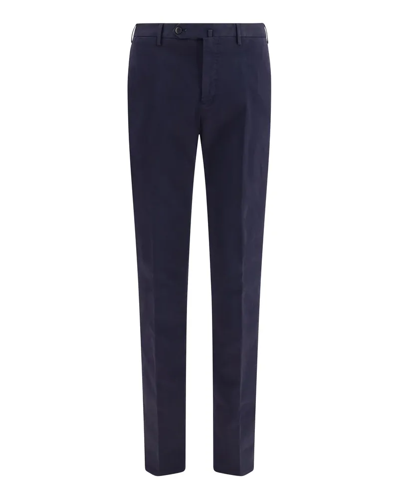 PT TORINO Men's Cotton Trousers Midnight Blue General Elastane Navy
