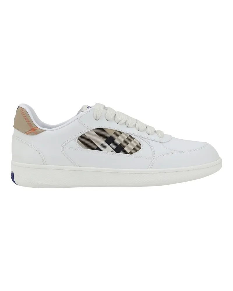 Burberry Men's Leather Sneakers White-Sand Trainers White/sand White