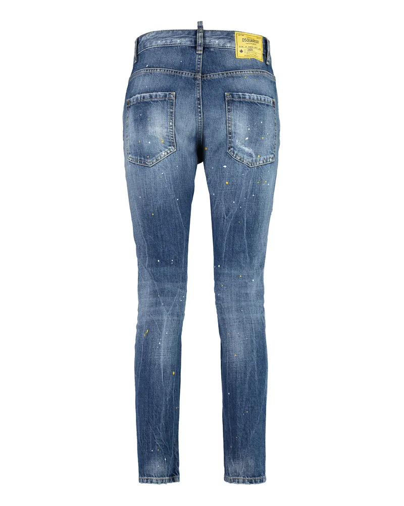 Dsquared2 Women's Cool Girl Cropped Jeans Denim Cotton Blue