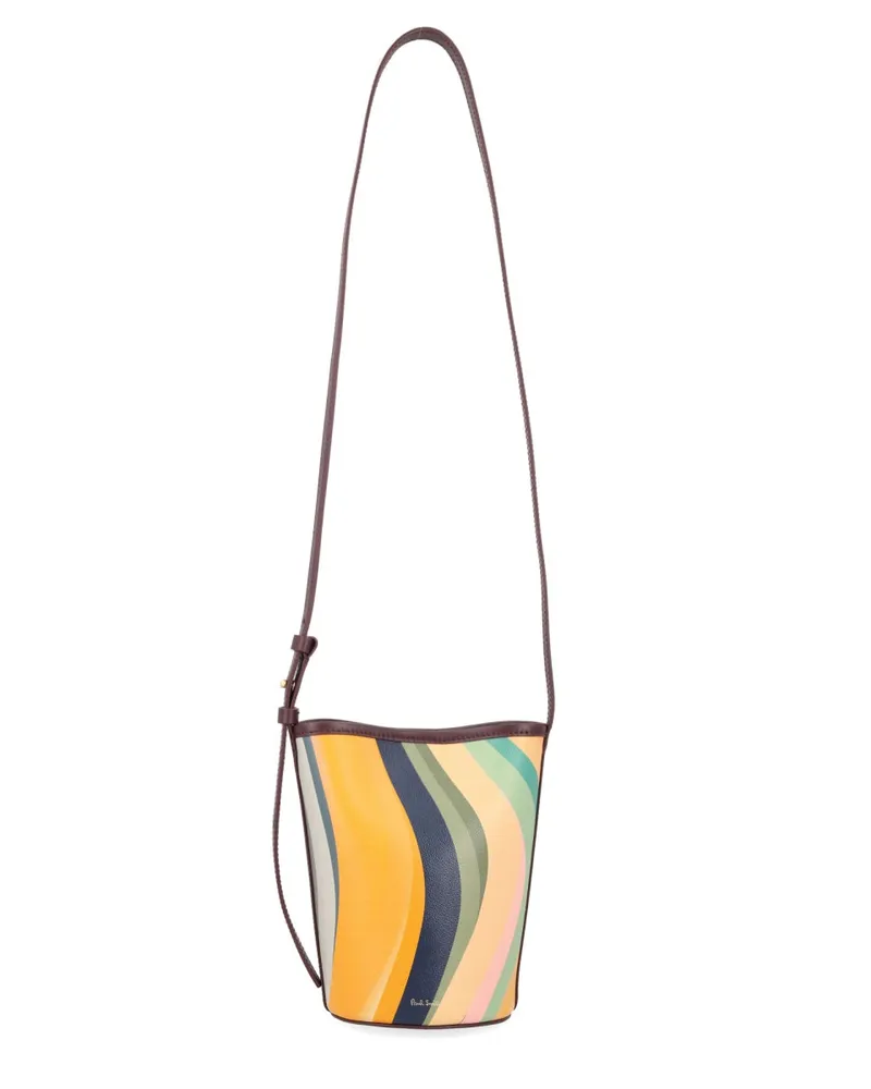 Paul Smith Women's Bucket Bag Swirl Multicolour Cow Leather Shoulder Multicolor