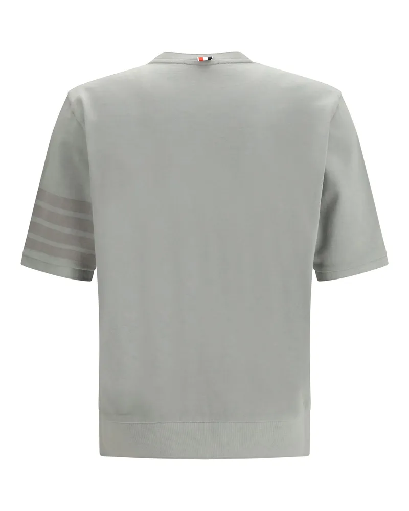 Thom Browne Men's T-Shirt Bar Cotton Light Grey T-Shirts And Polos Gray