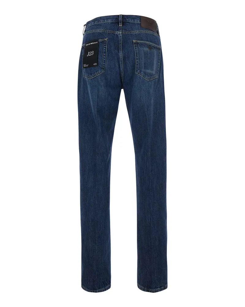 Emporio Armani Men's Slim Fit Jeans Blue Cotton Blue