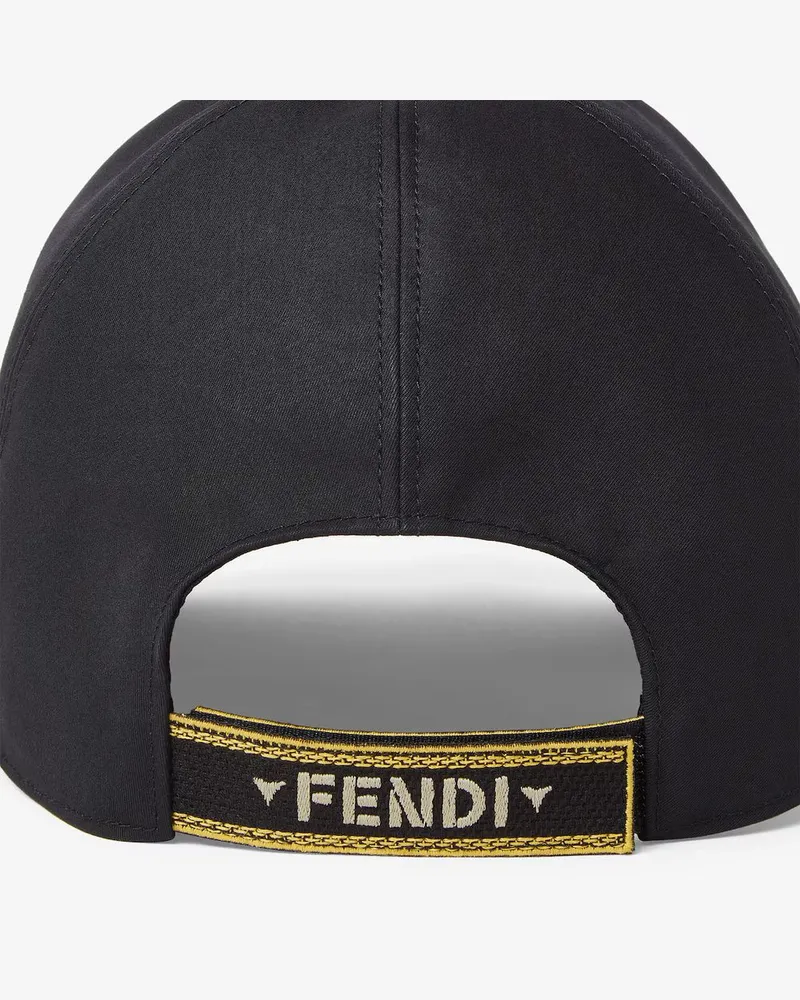 Fendi FXQ156B1X6 Canvas Baseball Cap — Black Black