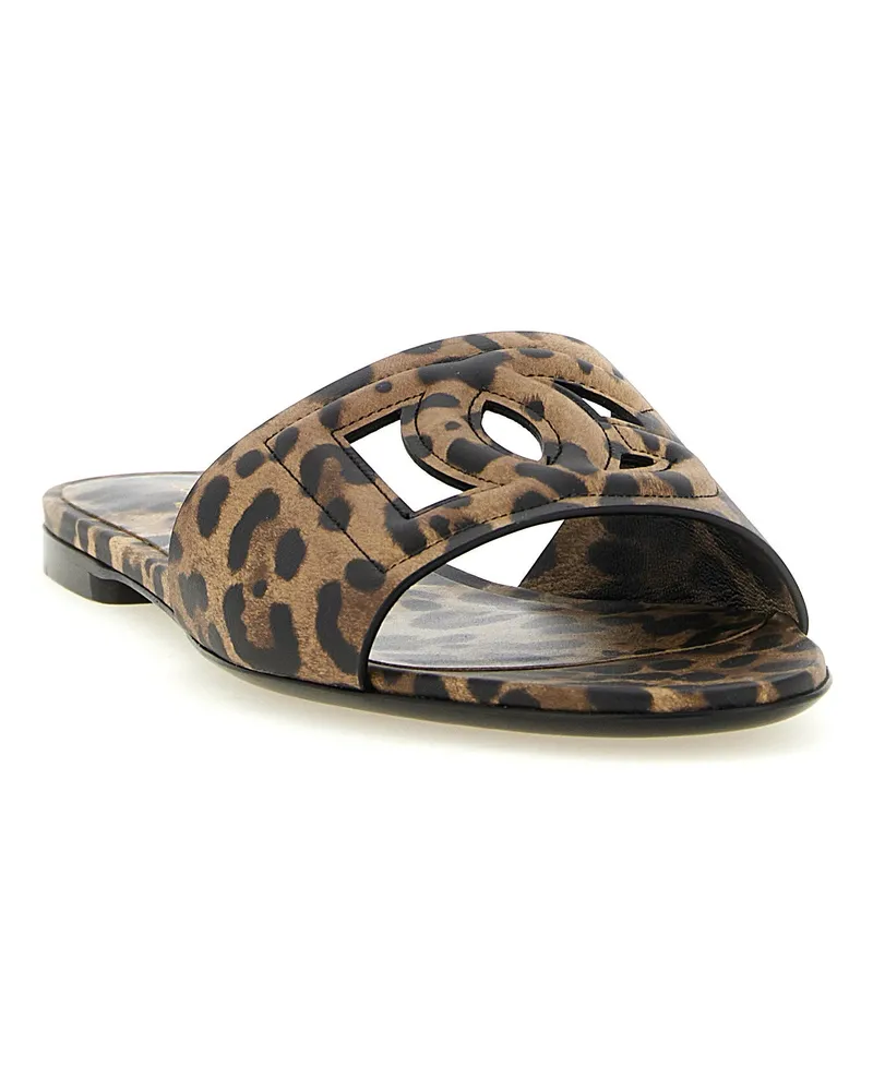 Dolce & Gabbana Bianca Slide Sandal — Leopard Leopard
