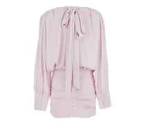 Draped Silk Dress — Pink