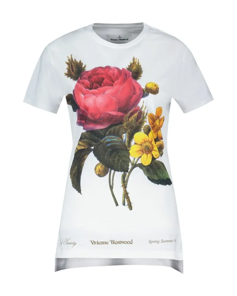 Vivienne Westwood Women's Flower Peru T-Shirt -  Cotton White Concept-Store Ready-To-Wear White