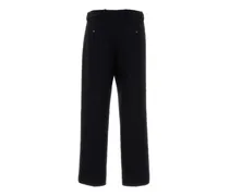 Women's Boucle Trousers Black Wool Polyamidemother Pearl