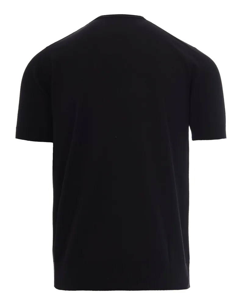 Paolo Pecora Milano Silk-Blend Knit T-Shirt — Black Black