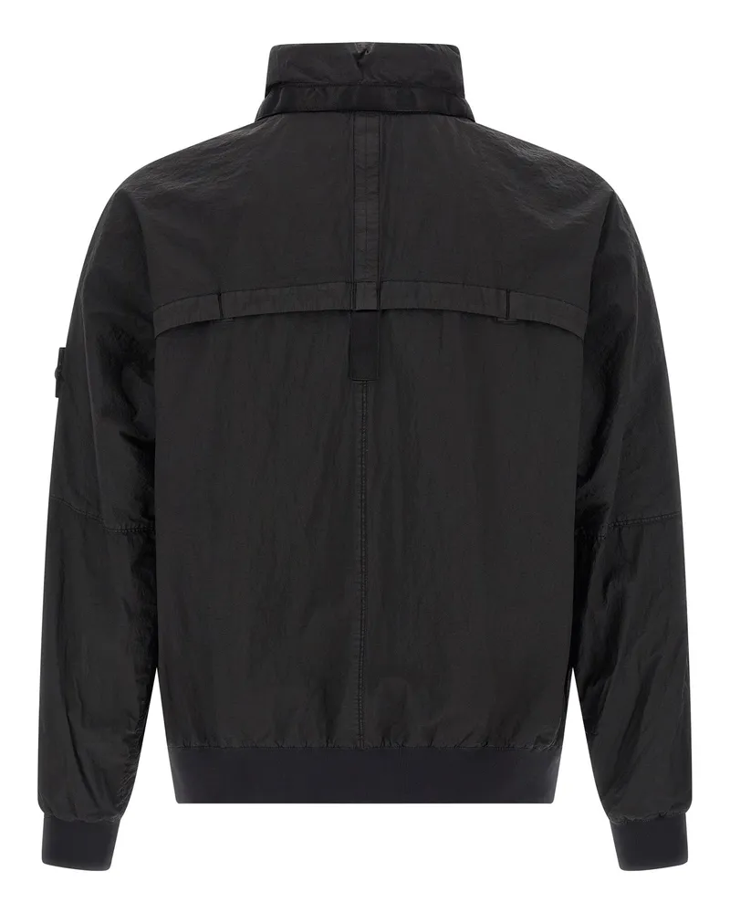 Stone Island Men's Black Polyamide Bomber Clothing Black