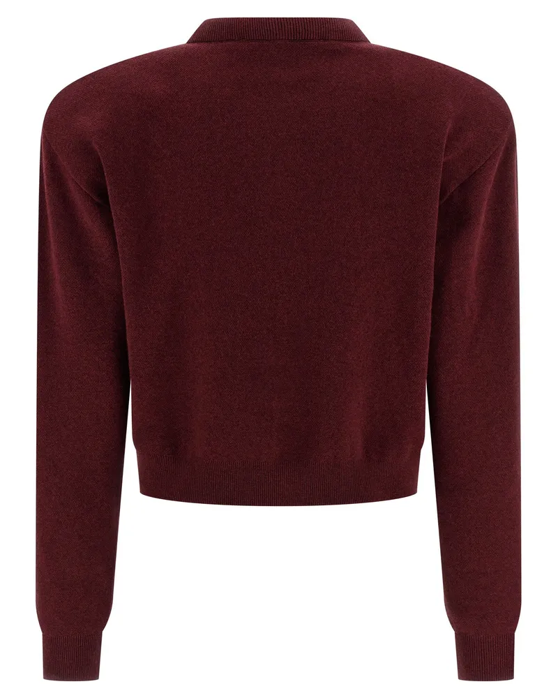 ROTATE Birger Christensen Cardigan — Burgundy Burgundy