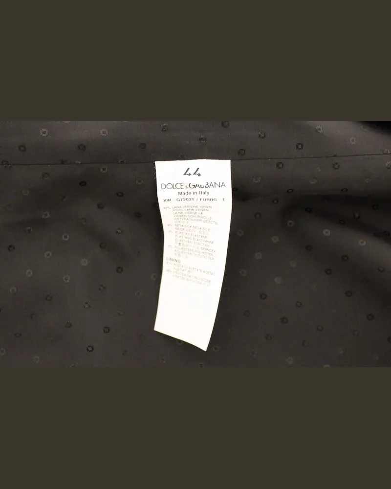 Dolce & Gabbana Men's Black Wool Silk Stretch Dress Vest Blazer Black