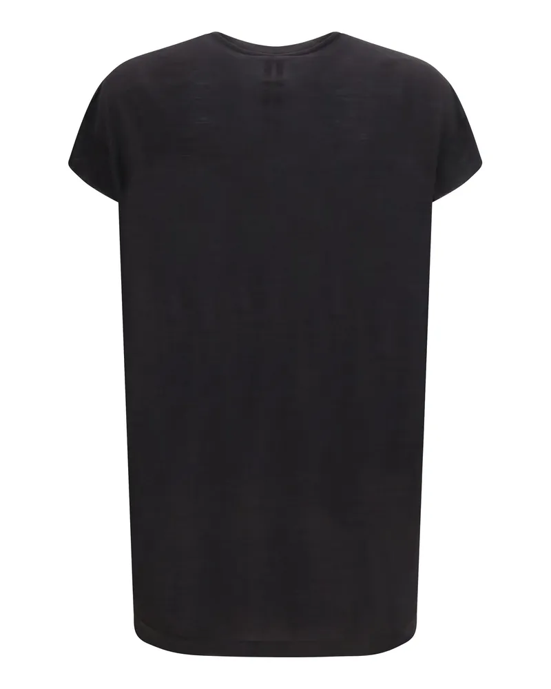 Rick Owens Men's Jumbo Ss T-Shirt Black Merino Wool Ovis Aries; Silk T-Shirts And Polos 
