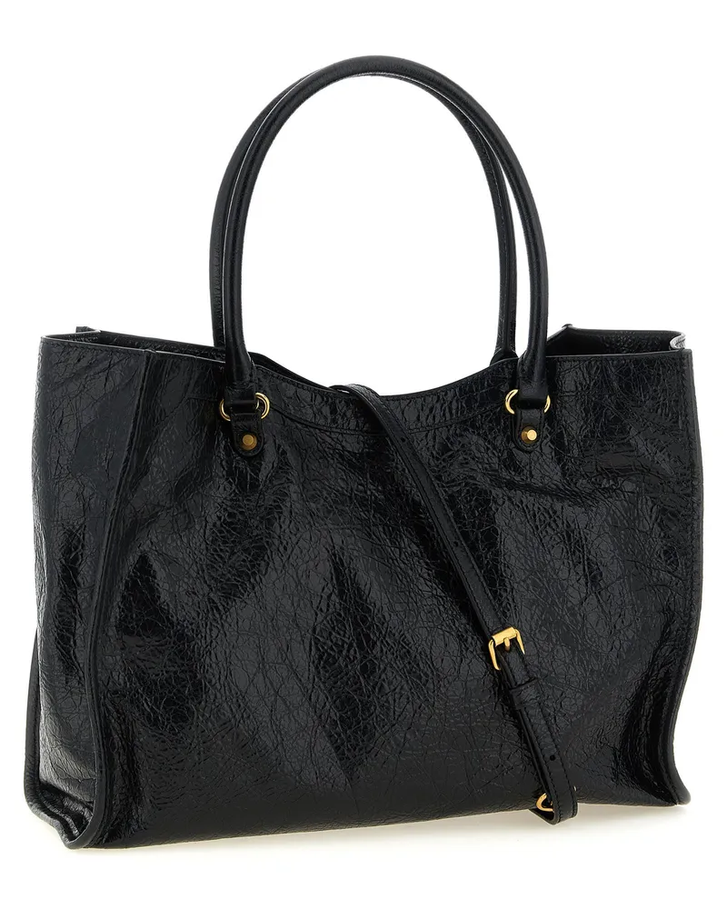 Balenciaga Women's Le City Tote Black Lamb Leather Black