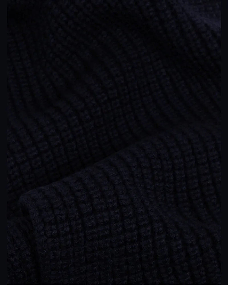 Dsquared2 Men's Logo Patch Knit Wool Scarf Blue Accessories Navy
