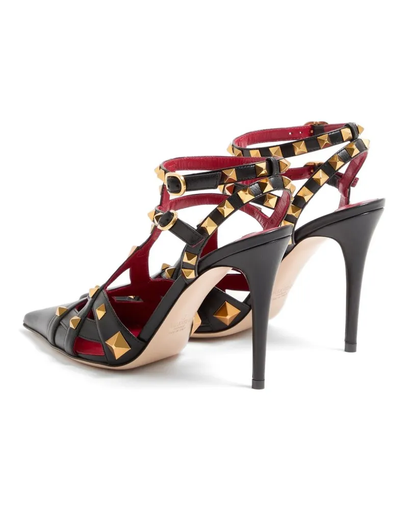 Valentino Garavani Studded Leather Pump — Black Black