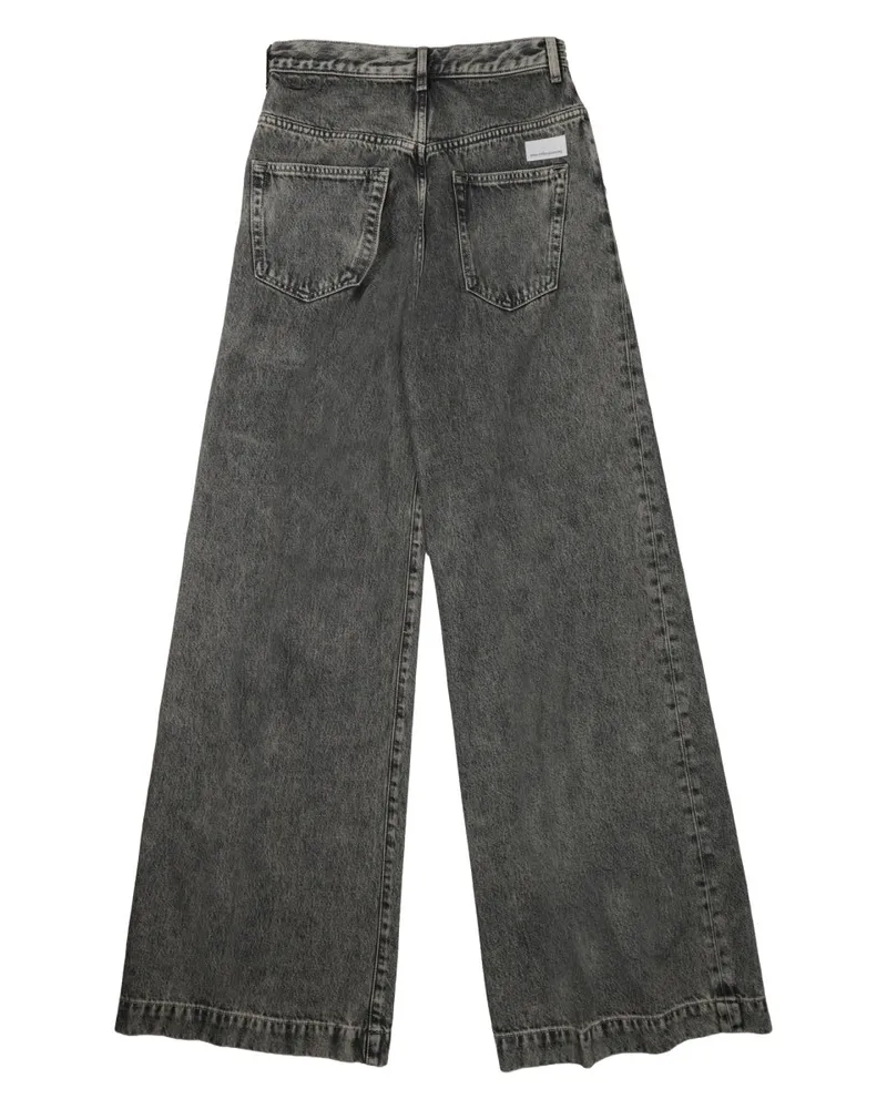nine:inthe:morning Wide-Leg Cotton Jeans — Gray 