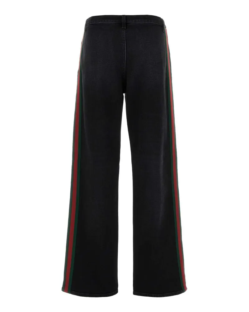 Gucci Women's Black Stretch Denim Jeans Exterior: Cotton Elastane Black