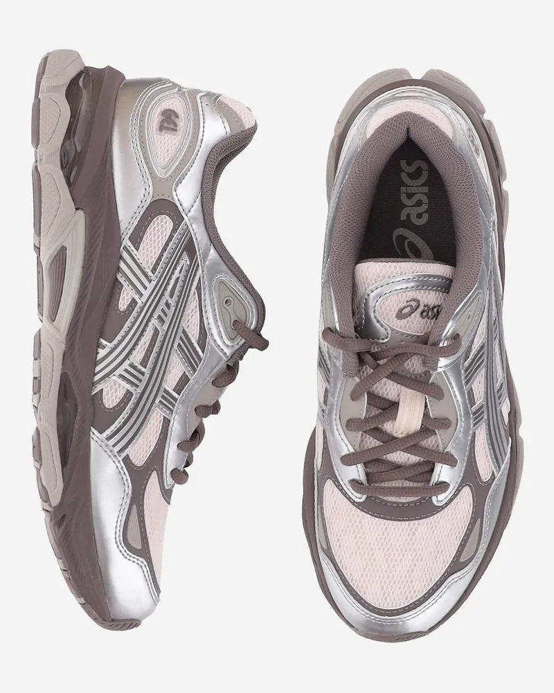 Asics Unisex Sneakers Gel-Nyc 2.0 Multicolour Rubber And Textile Trainers Silver