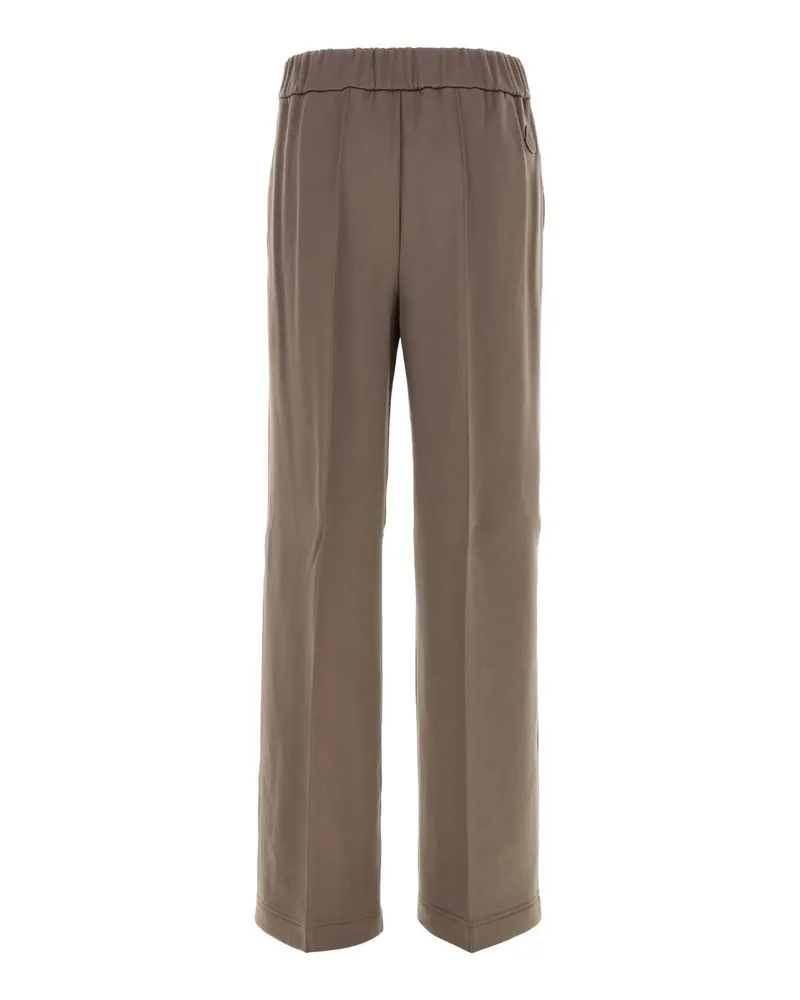 Moncler Women Mud Stretch Nylon Blend Pant 22d Pantaloni Trousers Brown