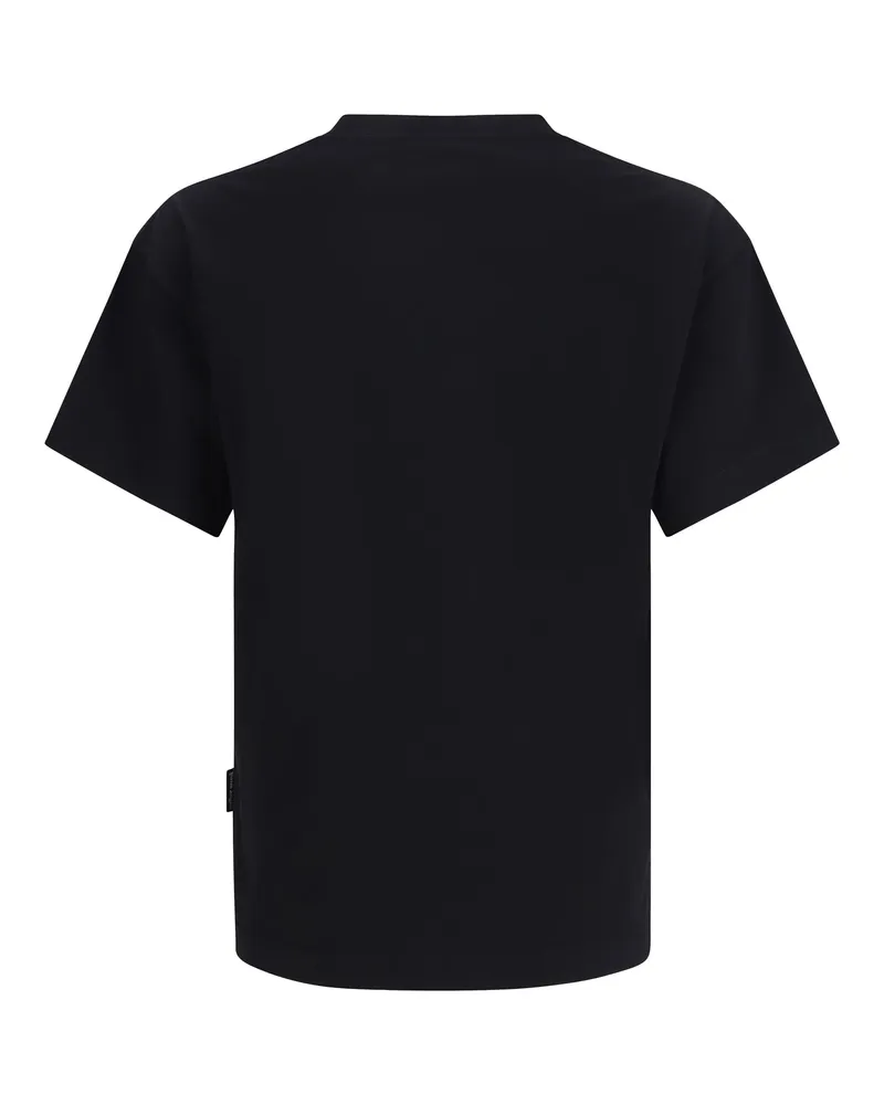 Palm Angels Men's I Love Pa T-Shirt Black White Cotton T-Shirts And Polos Black