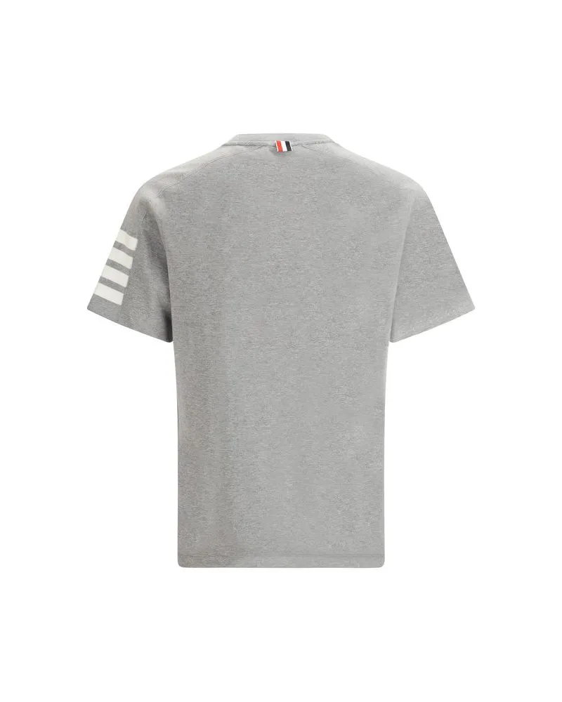 Thom Browne Men's Gray Cotton T-Shirt Gray