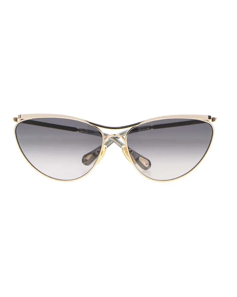 Chloé Women's Gold Metal Uma Sunglasses Goldgoldgrey Occhiali Da Sole Gold