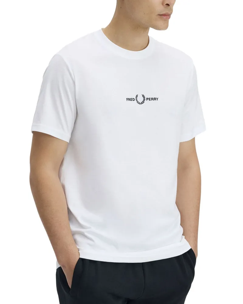 Fred Perry Embroidered Logo T-Shirt — White White