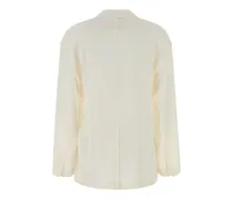Women's Cintura Blazer White Silk Blazers