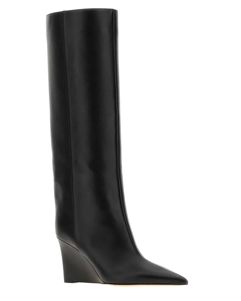 Jimmy Choo Women's Black Leather Blake Boots Scarpe Con Tacco High Heel Shoes Black