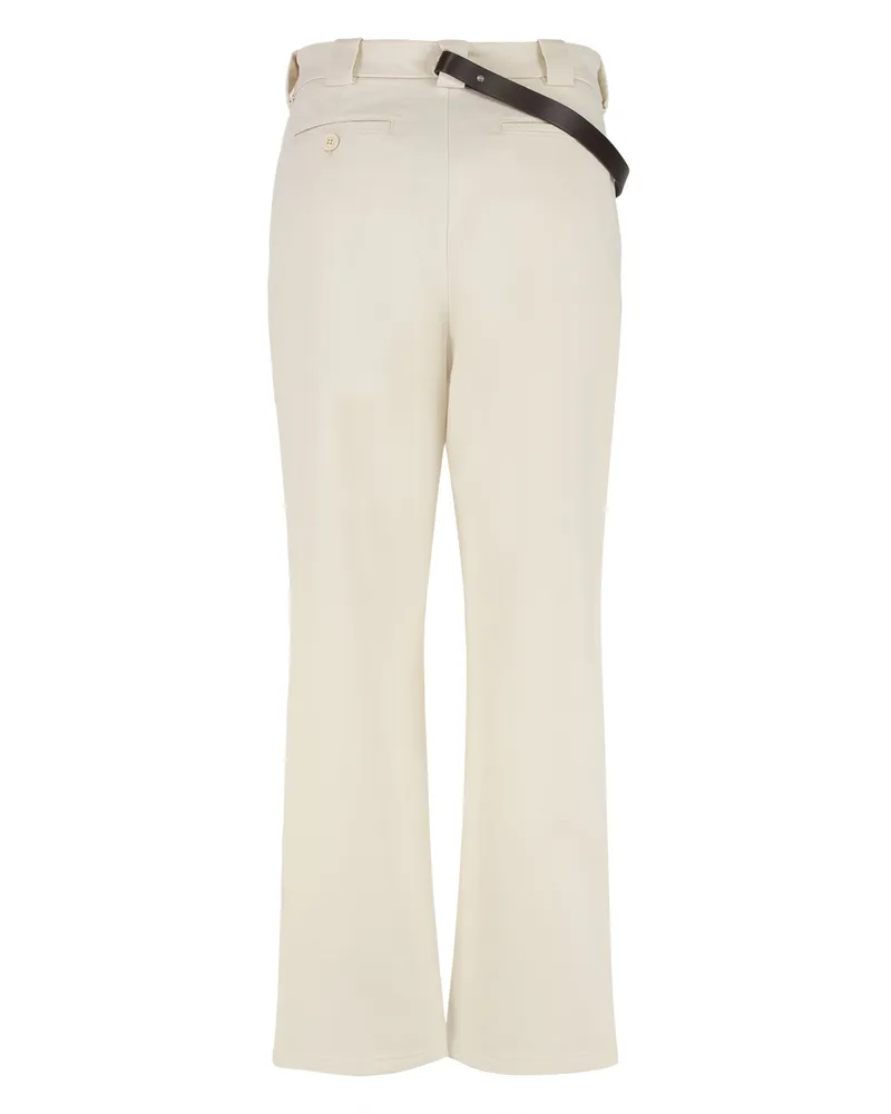 Pinko Cotton Drill Trousers — Beige Beige