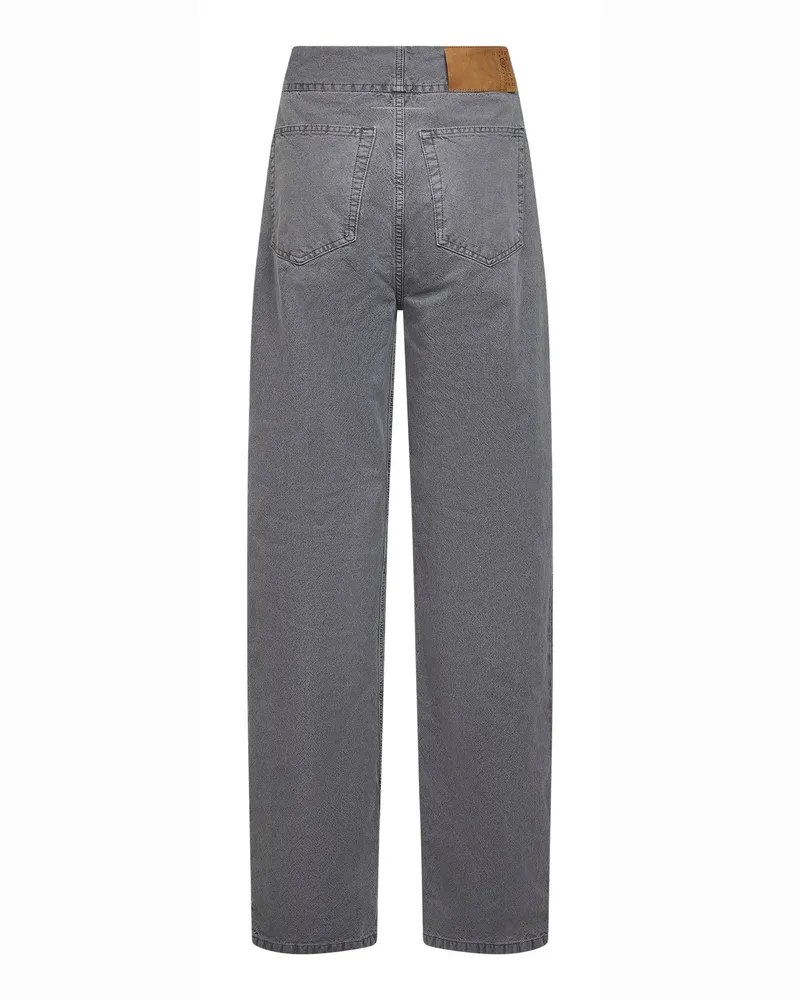 Maison Margiela Women's Grey Denim Straight-Leg Jeans Cotton Gray