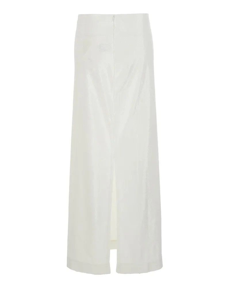 Totême Women Skirt With All-Over Sequins, White Polyester White