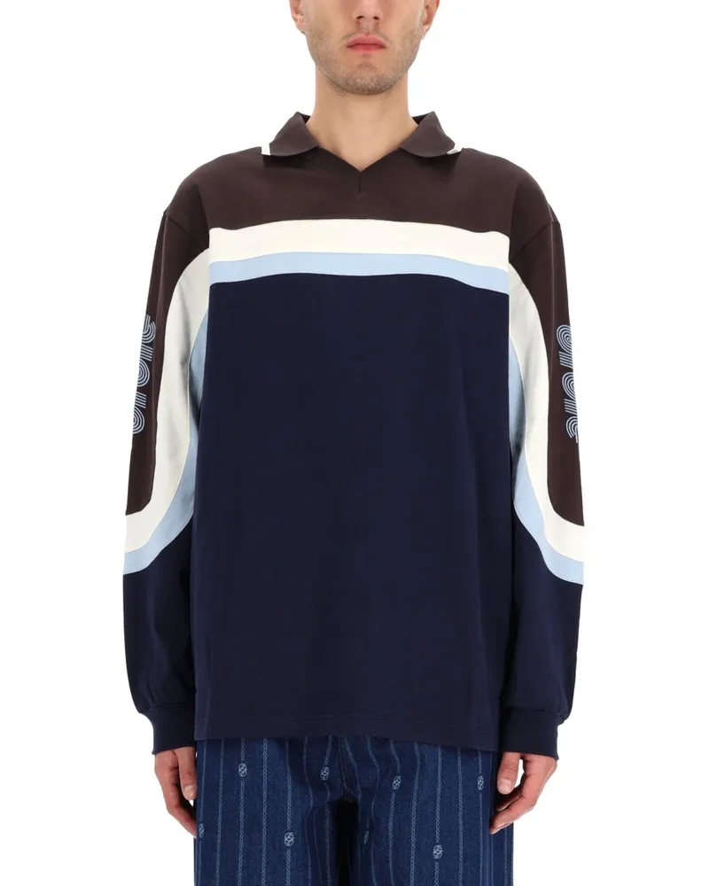 Drôle de Monsieur Racing Polo Shirt — Blue Blue