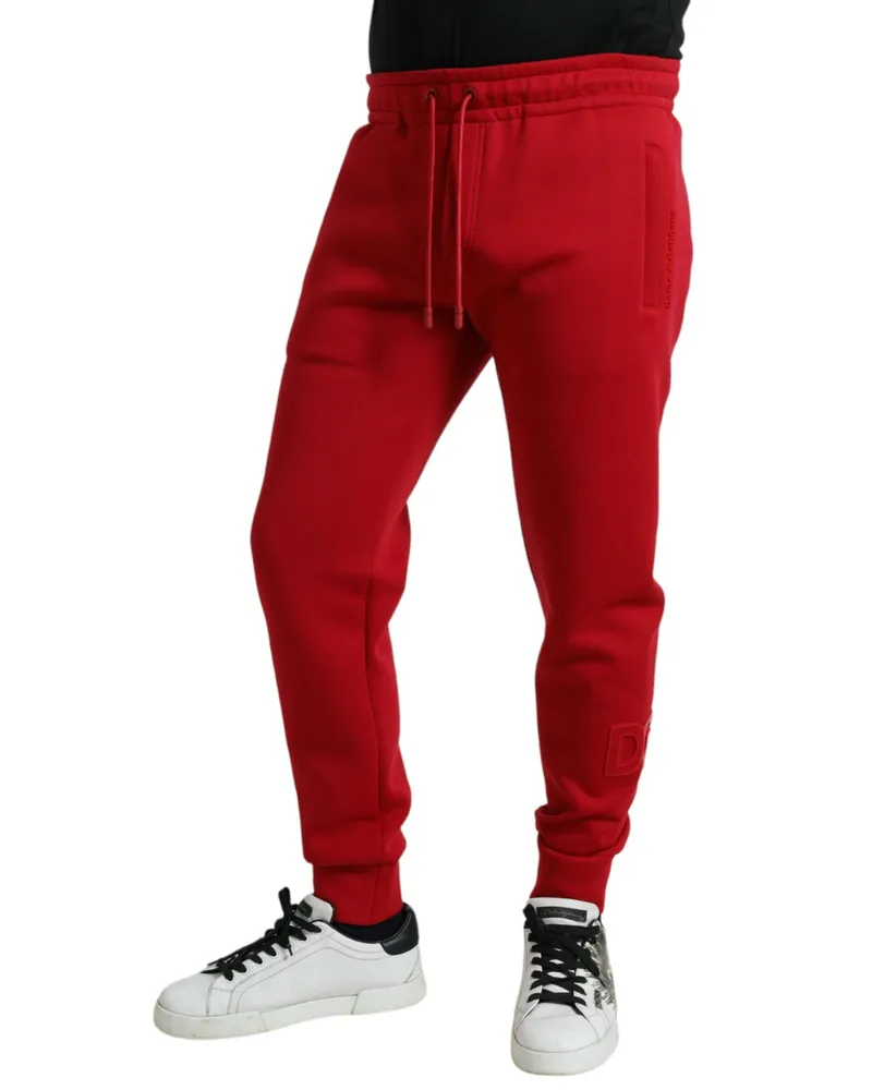 Dolce & Gabbana Men's Cotton-Nylon Blend Joggers Red Red