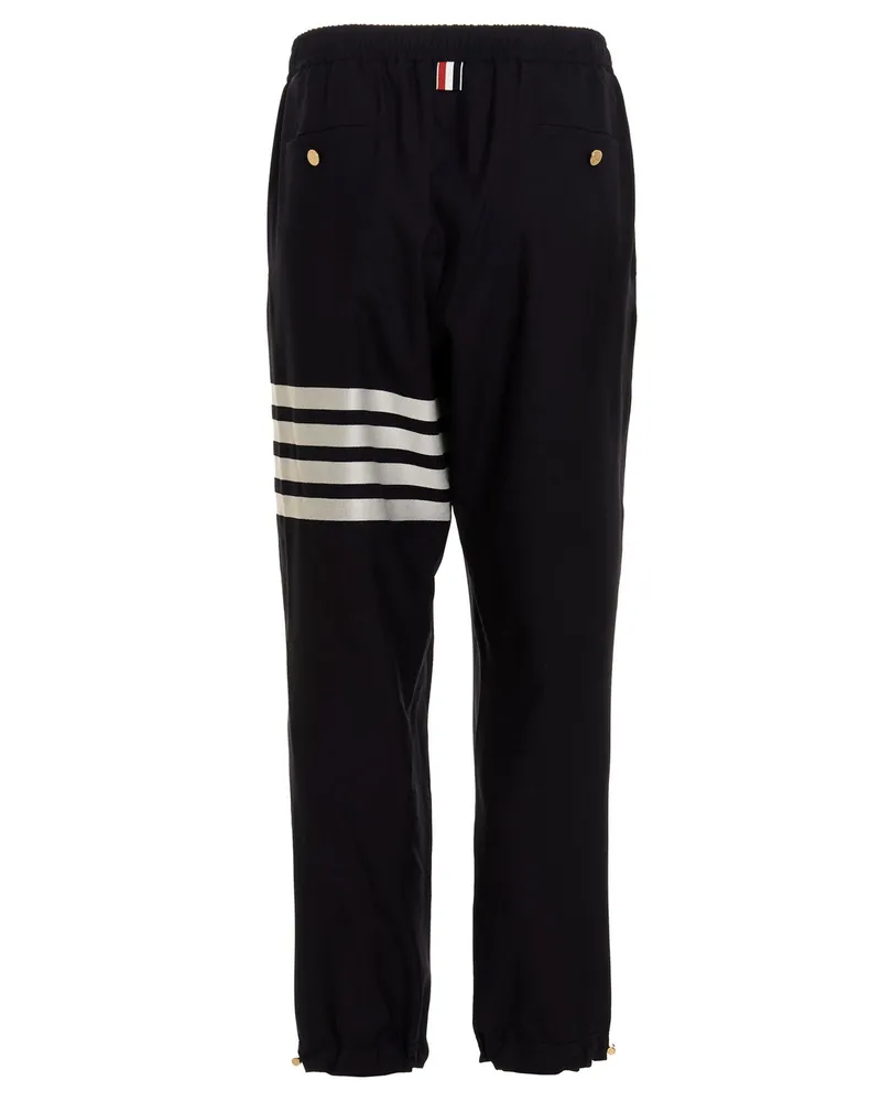 Thom Browne Bar Wool Trousers — Black Black