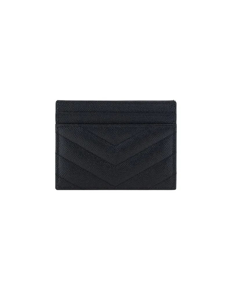 Saint Laurent Women's Black Calf Leather Bos Taurus Wallet Black